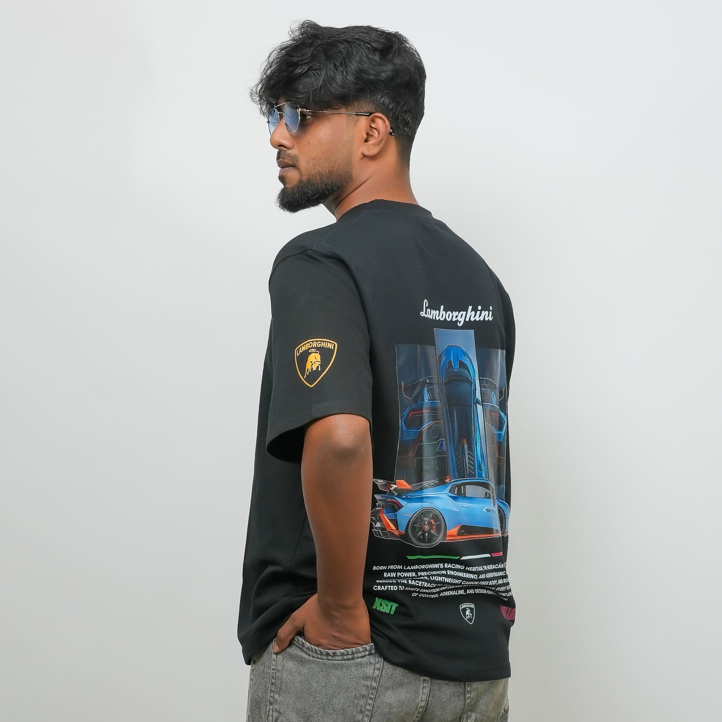 Oversized Lamborghini Huracan STO - 240 GSM Drop Shoulder Tee
