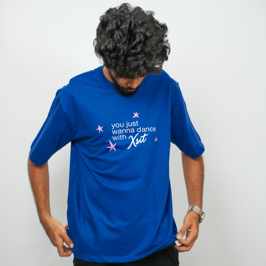 Blue Dance Printed - 240 GSM Drop Shoulder Unisex Tee (Graphic T-Shirt)