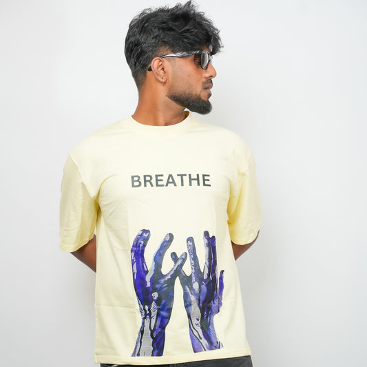 Breath Printed - 240 GSM Drop Shoulder Unisex Tee (Graphic T-Shirt)