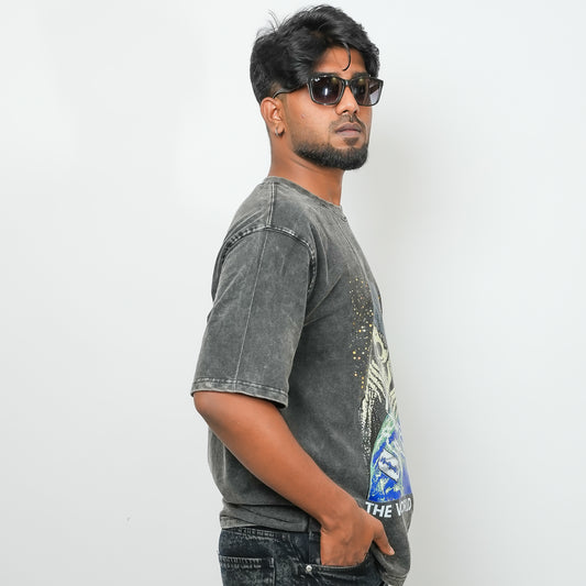 Grey Reaper - 240 GSM Drop Shoulder Unisex Tee (Dyed Washed)