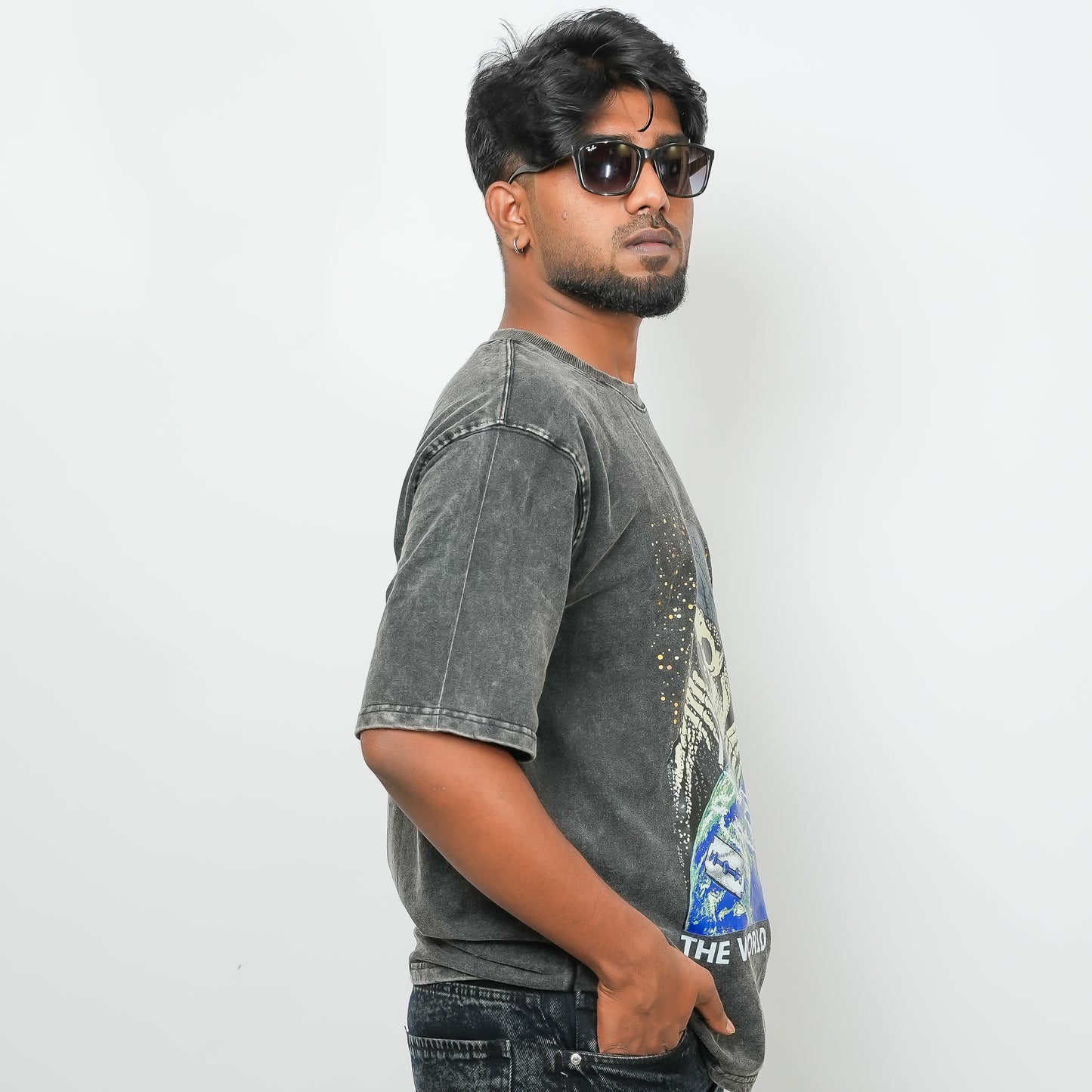 Grey Reaper - 240 GSM Drop Shoulder Unisex Tee (Dyed Washed)