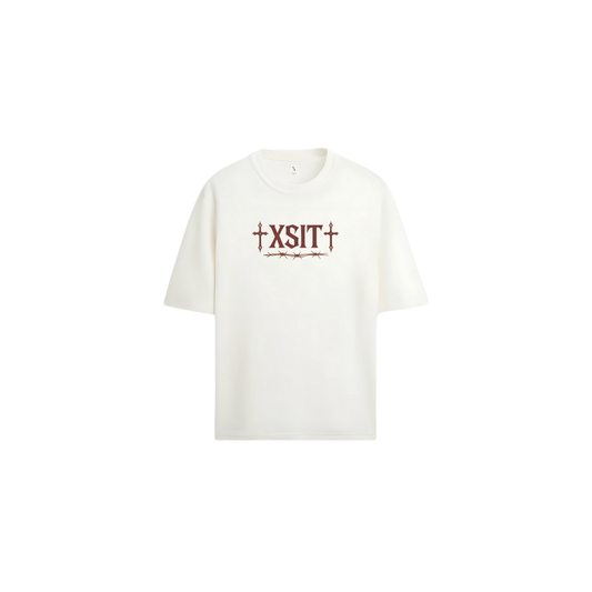Luxurious Oversized Ornate Cross Tee | Premium Heavyweight Cotton