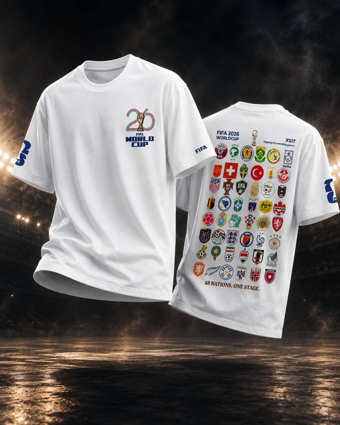 XSIT FIFA World Cup 2026 Edition | 48 Nations One Stage Football T-Shirt