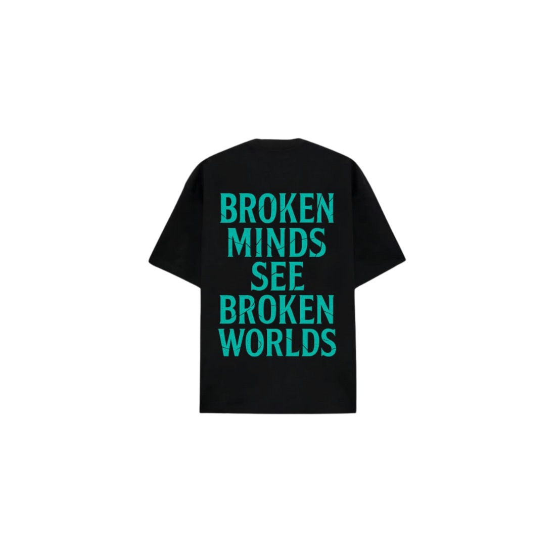 Black Grunge Typography T-Shirt - Oversized Delusion Graphic Tee