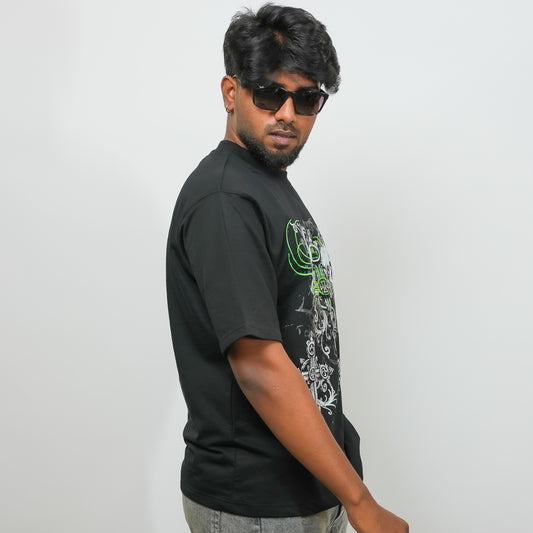 Gothic Skull - 240 GSM Drop Shoulder Unisex Tee (Graphic T-Shirt)