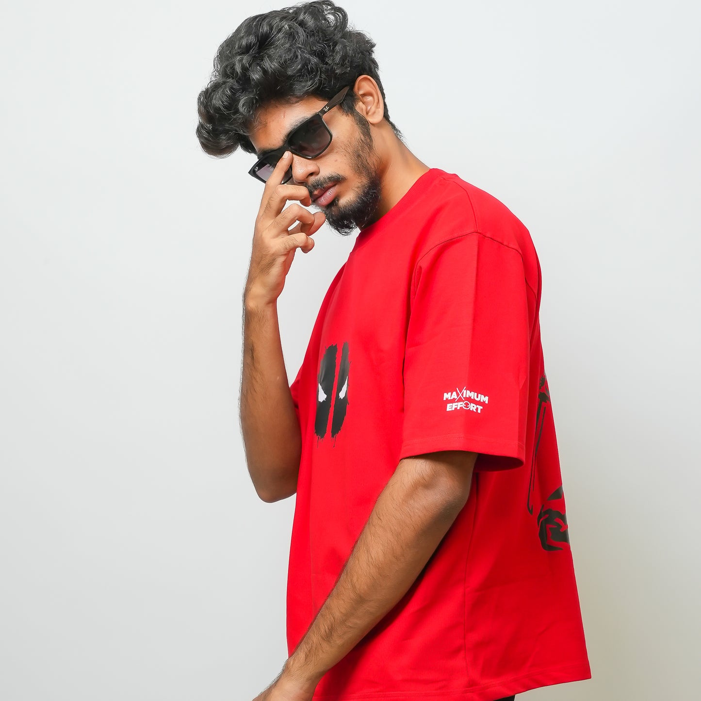 Oversized Deadpool T-shirt- 240 GSM Drop Shoulder Unisex Tee