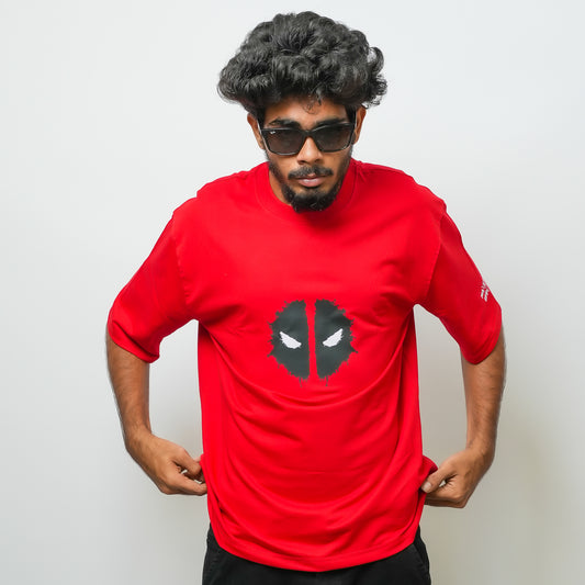 Oversized Deadpool T-shirt- 240 GSM Drop Shoulder Unisex Tee