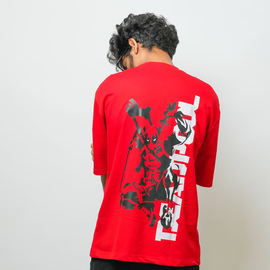 Oversized Deadpool T-shirt- 240 GSM Drop Shoulder Unisex Tee