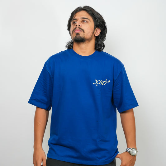 Navy Blue - 240 GSM Drop Shoulder Unisex Tee (Graphic T-Shirt)