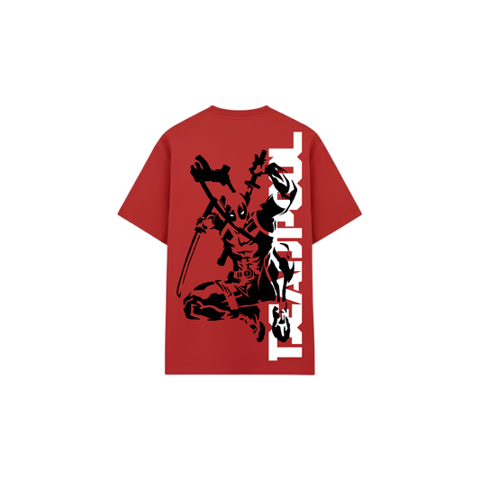 Oversized Drop Shoulder Deadpool T-Shirt - premium quality