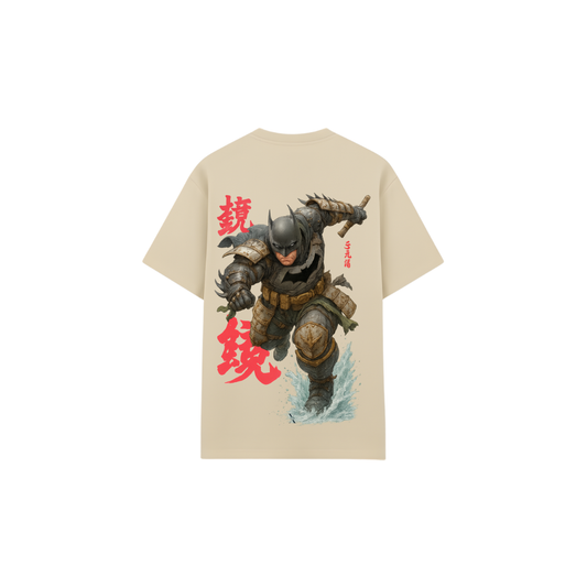 Oversized Japanese Samurai Batman T-Shirt - Drop Shoulder Tee