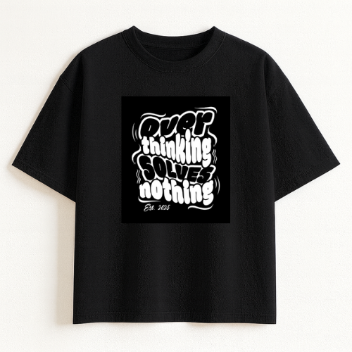 drop shoulder tee (black)