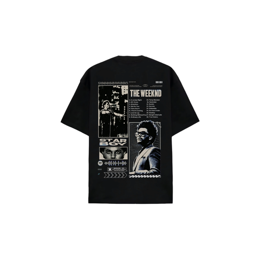 The Weeknd Starboy T-Shirt - Oversized Drop Shoulder Premium Rap Tee